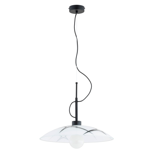 Lampa wisząca REMY klosz ze wzorem czarna 1xE27x15W IP20 Alfa 1025384