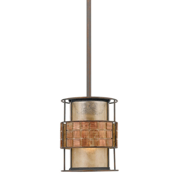 Lampa wisząca renesansowa miedź Laguna 1xE27x60W Quoizel 849367