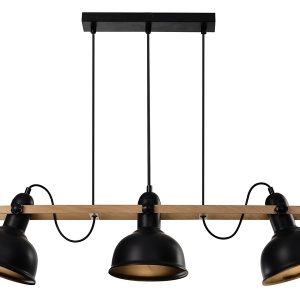 Lampa wisząca Reno 3-punktowa metalowa czarna 195424
