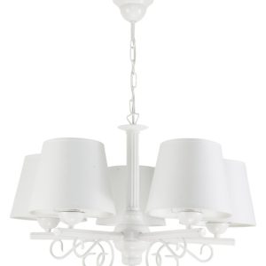 Lampa wisząca retro białe abażury EDYLIT 5xE27 NOMADA 14-750 1048816