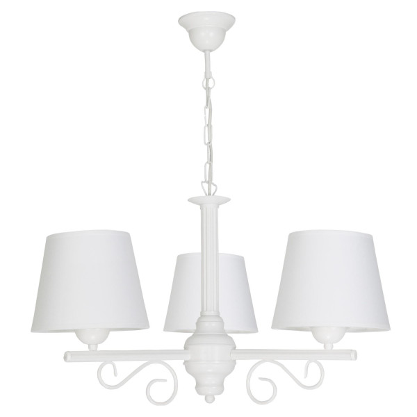 Lampa wisząca retro do salonu biały abażur EDYLIT 3xE27 NOMADA 14-752 1048977
