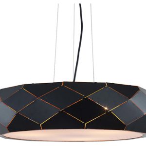 Lampa wisząca Reus 3-punktowa metalowa czarna 37053 Lampa wisząca Reus 3-punktowa metalowa czarna 37053
