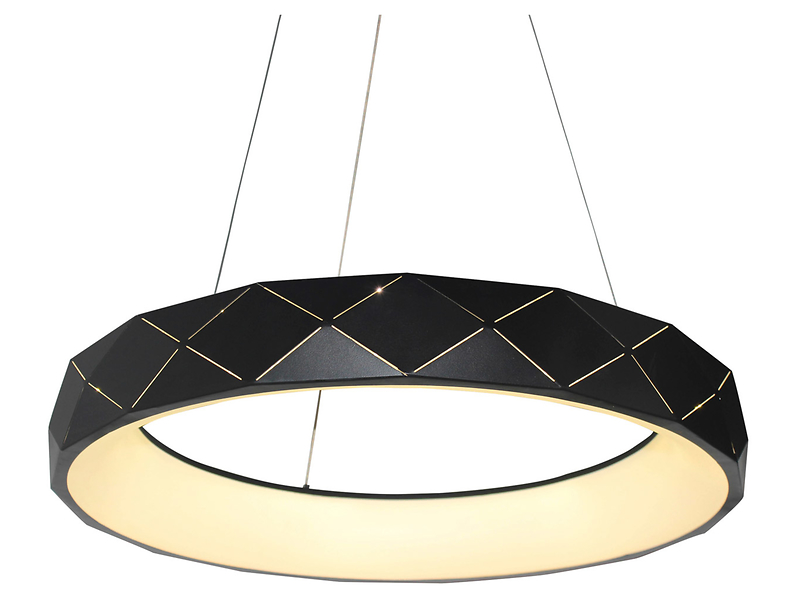 Lampa wisząca Reus LED metalowa czarna 39201