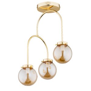 Lampa wisząca REVE zwisające ramiona mosiężno-złota 3xE14x10W IP20 Alfa 1019111 Lampa wisząca REVE zwisające ramiona mosiężno-złota 3xE14x10W IP20 Alfa 1019111