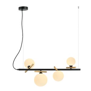 Lampa wisząca Reverso białe kule czarna 4xG9x25W IP20 Italux 1026949 Lampa wisząca Reverso białe kule czarna 4xG9x25W IP20 Italux 1026949