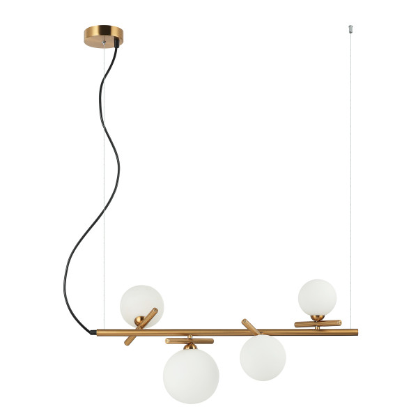Lampa wisząca Reverso białe kule mosiężna 4xG9x25W IP20 Italux 1027208