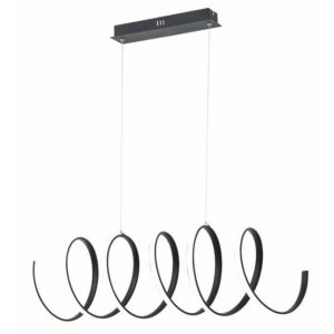 Lampa wisząca Ribbon czarna LED 1x40W Neutralna biel 3200lm Reality 845238