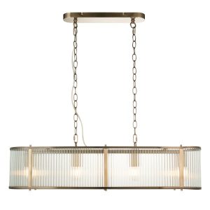 Lampa wisząca RIDGETON antyczna mosiężna 4xE14x15W IP20 Endon 1025586