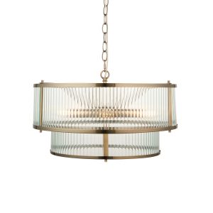 Lampa wisząca RIDGETON antyczna mosiężna 5xE14x15W IP20 Endon 1025579