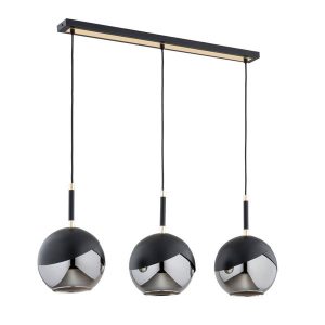 Lampa wisząca RIDO czarno-złota 3xE27x15W wym:90x20x95cm IP20 Alfa 1025760