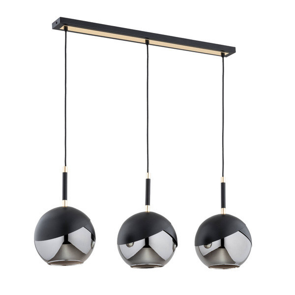 Lampa wisząca RIDO czarno-złota 3xE27x15W wym:90x20x95cm IP20 Alfa 1025760