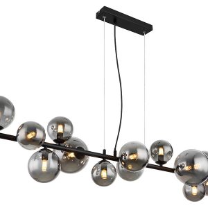 Lampa wisząca Riha LED 13-punktowa metalowa czarna 133858 Lampa wisząca Riha LED 13-punktowa metalowa czarna 133858