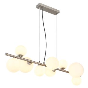 Lampa wisząca Riha LED 9-punktowa metalowa srebrna 133001 Lampa wisząca Riha LED 9-punktowa metalowa srebrna 133001