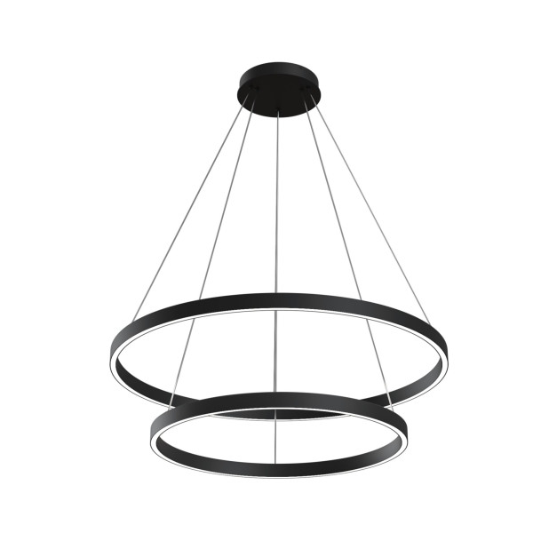 Lampa wisząca RIM czarno-biała LED 2x88W Neutralna biel 5200lm Maytoni 852310