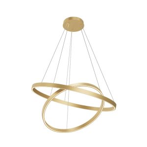 Lampa wisząca RIM mosiężno-biała LED 84W 3000-4000K 7500lm Maytoni 1019364
