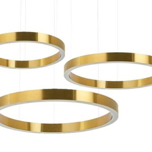 Lampa wisząca RING 40 + 60 + 80 złota na jednej podsufitce 148146