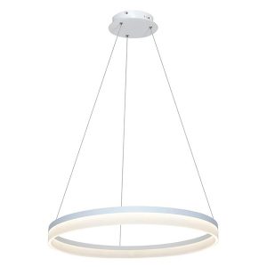 Lampa wisząca Ring LED metalowa biała 37898 Lampa wisząca Ring LED metalowa biała 37898