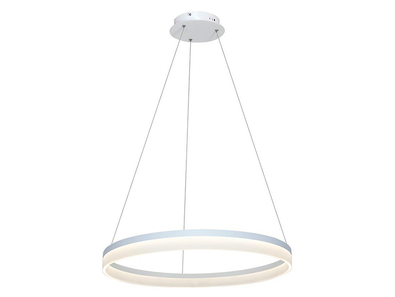 Lampa wisząca Ring LED metalowa biała 37898