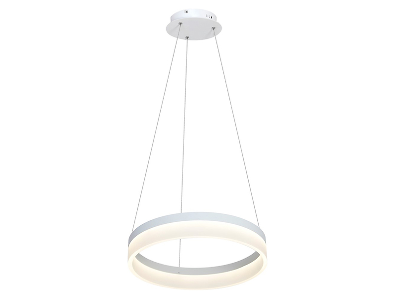 Lampa wisząca Ring LED metalowa biała 36660