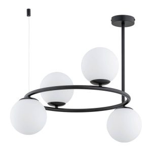 Lampa wisząca RINGO czarna 4xE14x10W wym:51x54x54cm IP20 Alfa 1019335 Lampa wisząca RINGO czarna 4xE14x10W wym:51x54x54cm IP20 Alfa 1019335