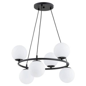 Lampa wisząca RINGO czarna 6xE14x10W wym:66x62x62cm IP20 Alfa 1019267 Lampa wisząca RINGO czarna 6xE14x10W wym:66x62x62cm IP20 Alfa 1019267