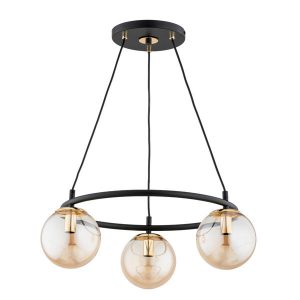 Lampa wisząca RINGO czarno-złota 3xE14x10W wym:66x54x54cm IP20 Alfa 1019136 Lampa wisząca RINGO czarno-złota 3xE14x10W wym:66x54x54cm IP20 Alfa 1019136