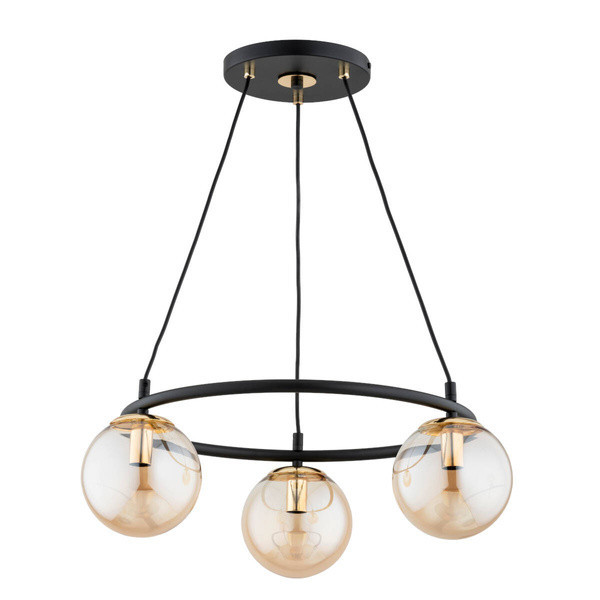 Lampa wisząca RINGO czarno-złota 3xE14x10W wym:66x54x54cm IP20 Alfa 1019136
