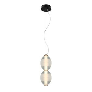Lampa wisząca RINOT czarno-biała-przezroczysta LED 1x16W 3000K 980lm Italux 837950 Lampa wisząca RINOT czarno-biała-przezroczysta LED 1x16W 3000K 980lm Italux 837950