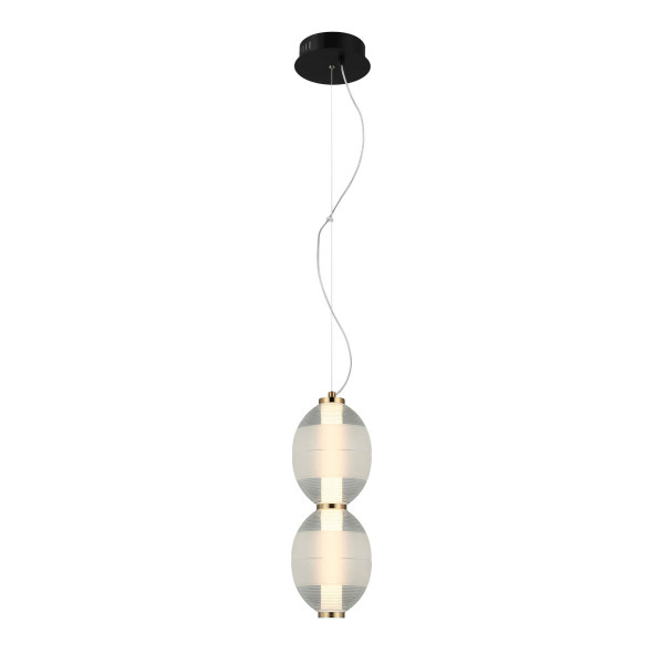 Lampa wisząca RINOT czarno-biała-przezroczysta LED 1x16W 3000K 980lm Italux 837950