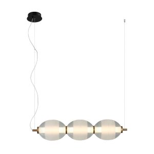 Lampa wisząca RINOT czarno-biała-przezroczysta LED 1x22W 1200lm Italux 837768 Lampa wisząca RINOT czarno-biała-przezroczysta LED 1x22W 1200lm Italux 837768