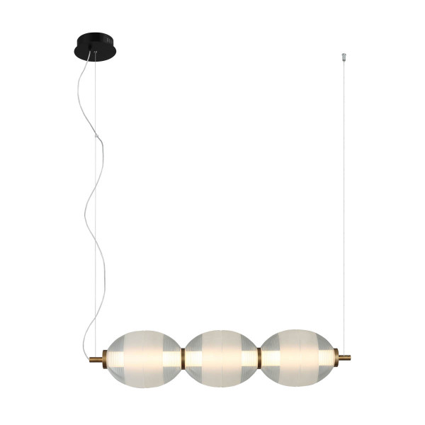 Lampa wisząca RINOT czarno-biała-przezroczysta LED 1x22W 1200lm Italux 837768