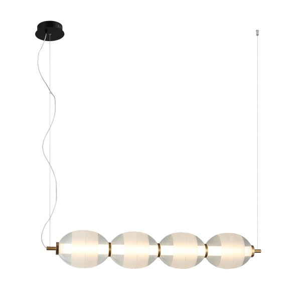 Lampa wisząca RINOT czarno-biała-przezroczysta LED 1x29W 1600lm Italux 837810