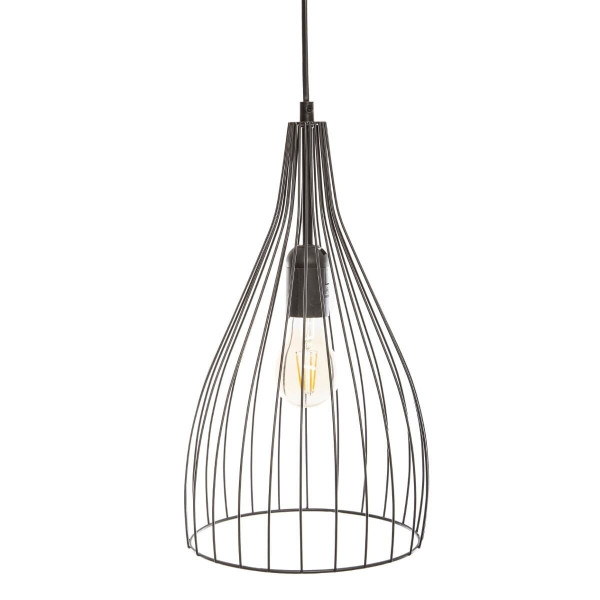 LAMPA WISZĄCA Rita czarna DRUCIANA w kształci kwiatu 438640