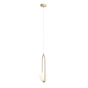 Lampa wisząca Riva beżowo-biała 1xE14x10W wym:200×18,5x14cm IP20 Aldex 1027261