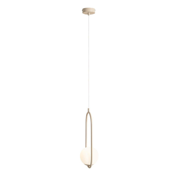 Lampa wisząca Riva beżowo-biała 1xE14x10W wym:200x18,5x14cm IP20 Aldex 1027261
