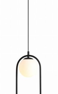 Lampa wisząca Riva czarno-biała 2xE14x10W wym:200×18,5x14cm IP20 Aldex 990339