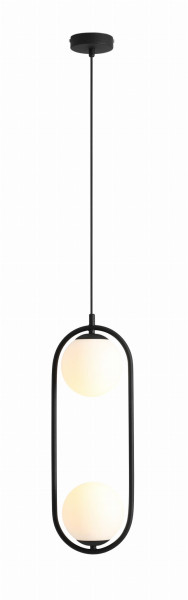 Lampa wisząca Riva czarno-biała 2xE14x10W wym:200x18,5x14cm IP20 Aldex 990339