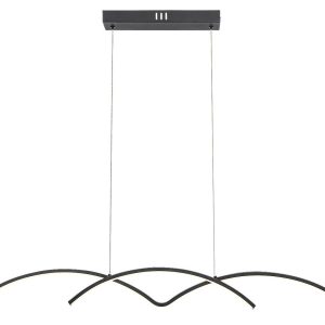 Lampa wisząca River czarno-biała LED 1x40W Neutralna biel 2000lm Rabalux 854635