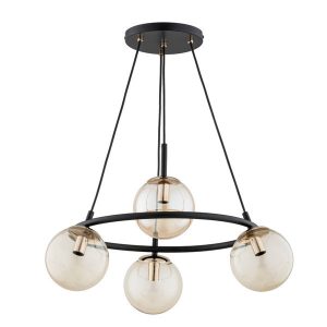 Lampa wisząca RNGO czarno-złota 4xE14x10W wym:66x58x58cm IP20 Alfa 1021114