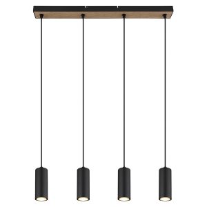 Lampa wisząca Robby 4-punktowa metalowa czarna 132980