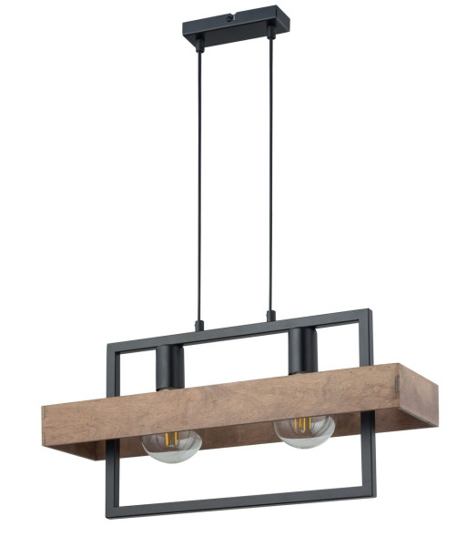 Lampa wisząca Robin czarno-brązowa 2xE27x15W IP20 Sigma Lighting 984848