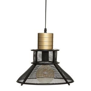 LAMPA WISZĄCA Rodo czarna abażur z metalowej siatki 438652 LAMPA WISZĄCA Rodo czarna abażur z metalowej siatki 438652