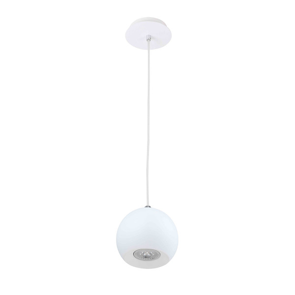 Lampa wisząca Rodrigo okrągły klosz biała 1xGU10x50W IP20 Italux 1019262