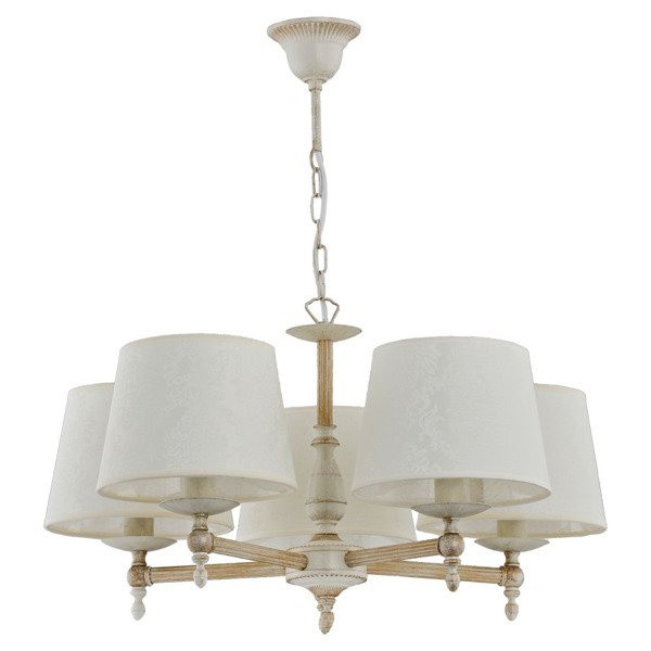 Lampa wisząca ROKSANA biała 5xE14x10W wym:60x55x55cm IP20 Alfa 1019407