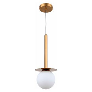 Lampa wisząca Roma szklana biało-złota 57282 Lampa wisząca Roma szklana biało-złota 57282