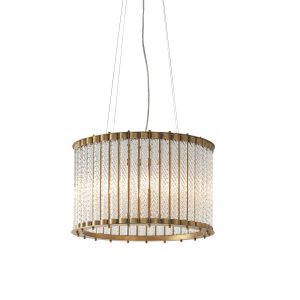 Lampa wisząca ROMOLA matowa złota 6xE14x15W wym:160x50x50cm IP20 Endon 1030195 Lampa wisząca ROMOLA matowa złota 6xE14x15W wym:160x50x50cm IP20 Endon 1030195