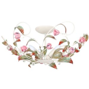 Lampa wisząca Rose kremowo-zielona-różowa-czerwona 3xE14x15W IP20 Luminex 1030398 Lampa wisząca Rose kremowo-zielona-różowa-czerwona 3xE14x15W IP20 Luminex 1030398