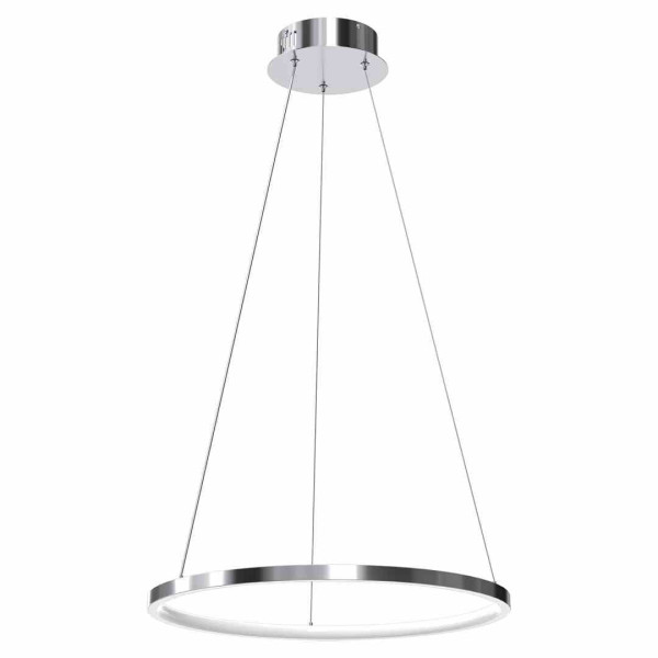 Lampa wisząca ROTONDA chromowana-biała LED 1x27W 4000K 1350lm Milagro 854701