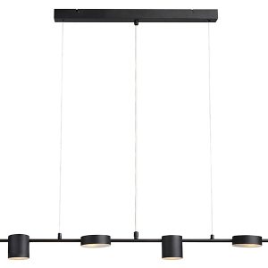 Lampa wisząca Row 4-punktowa metalowa czarna 54850 Lampa wisząca Row 4-punktowa metalowa czarna 54850