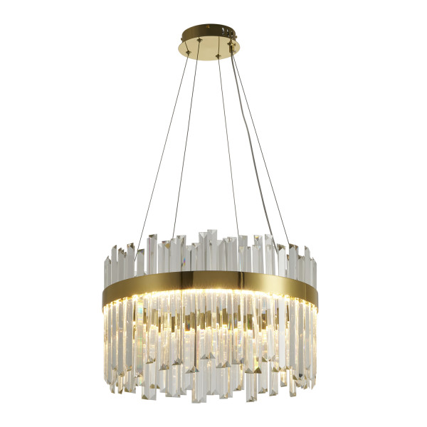 Lampa wisząca ROYAL LED kryształowa złota 50 cm 749232